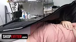 Bratty Shoplifter Caught By Police, Forced Striptease And Clothes Ripped At Work.