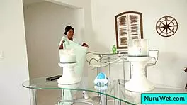 Chanell Heart moans, 'I'm so horny, rubbing my black clit in the shower' with close-ups