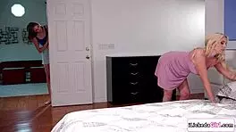 Big tits milf pussy licking stepsons hot girlfriend