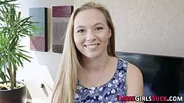 jizzy mouthed teen 18+ babe sucks pov in high def