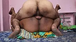 indian housewife getting down with a young 18+ boy in hardcore bedroom action