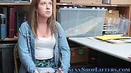Teen shoplifter jizzed