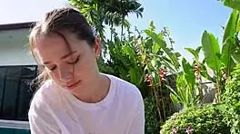 My stepsister loves fucking in public with creampie!