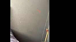 Curvy ebony teen squirts pussy in homemade lingerie solo