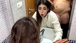 My landlord fucks me in the bathroom while my boyfriend's in the kitchen