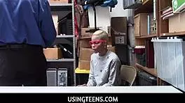 Arie Faye dips ebony pussy on officer's cock.