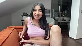 First casting with beautiful 18yo college student from medellin colombia