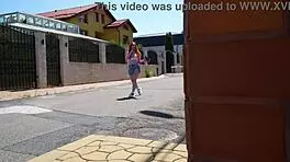 Red-haired slut Pixxxie takes first double vagina pounding from huge black cocks.