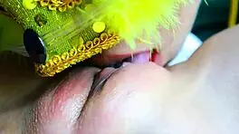 leaked pussy licking till she squirts in assfucking session