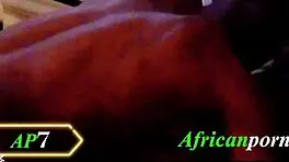 Ebony babe gets fucked hard in doggystyle by big cock