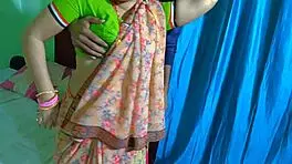 Noughty Babi Desi Bride in Hot Foreplay and Bed Action with Brother-in-Law