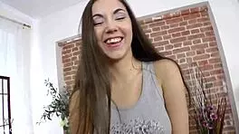 Hard anal sex with cute 19-year-old jay dee in close-up