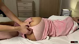 Hard fucked stepsisters tight pussy and cum on her panties