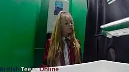 Gloryhole Teen Student Sucks Cock Eagerly