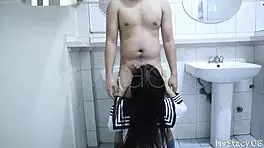 18yo pinay fucked in public restroom with blowjob and cumshot