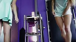 lesbian threesome with nina and natasha using a sex toy