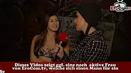 Uh, I swear this public street casting got wild with a German teen 18+ flashing big tits outdoors!