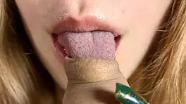 Homemade Close-Up Of Skinny Blonde Babe Playing With Foreskin In Couple Video