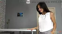 Wet Pussy Drilling Session in Kitchen With Lil Latina Sima