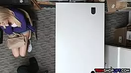 Big ass teen 18+ caught stealing in the shop, now in trouble.
