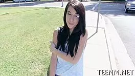 Sampling teen's tight pussy in beauty contest - Mia Hurley