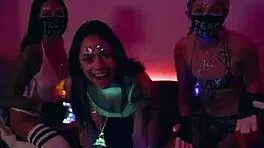 teen bffs swap cum in festival orgy