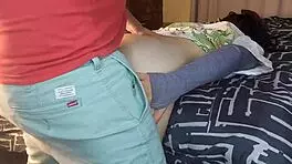 I'm dildo fucking my tight stepdaughter pussy while the wife's away at the spa