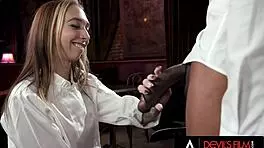 Petite girl seeks bigger cock, gets boss's monster