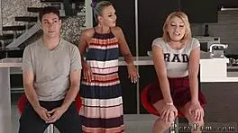 milf fucks associate friend's step teen 18+ and plays with toys