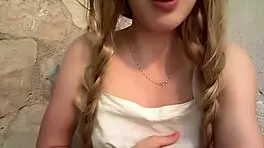 ugh, my stepdad leaves me outside, i’m so horny waiting in the yard for him