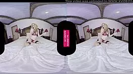 ivy jones tantalizes with her big tits while playing deep in her pussy with a dildo in vr.