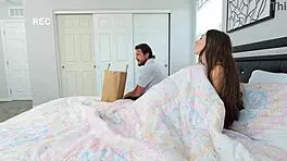 Brunette Bends Over For Stepdad's Big Cock In Wet Pussy Action