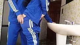 i'm recording the schoolgirl in a quick bathroom encounter at school