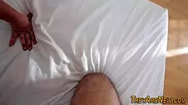 Watch This Teen Newbie Get Fucked Roughly By A Big Black Cock