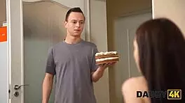 daddy4k r&r session turns into raw fucking with cute young military girlfriend