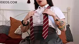 candice films herself getting eaten in lingerie and pantyhose 😍