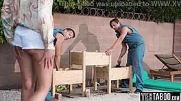 Handymen Passionately Rail Petite Milf Wife