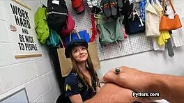 she looks sexy in that uniform but on cock to