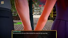 My new family plays a game with the redhead teen.