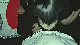 sweet latina contrasts with massive black cock sucking