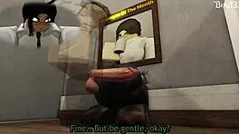 submissive amateur gets her pussy fucked roughly by big cock in office