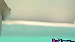 Bombastic big tits brunette milf ali rose strips her hot curvy naked body