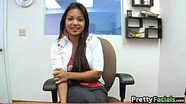 Hot asian teen 18+ receives intense fucking and cumshot facial with lana violet