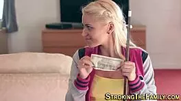 WAM Teen 18+ Stepsis SUCKING Huge Cock!