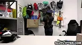 Mira monroe in sexy cop dress gets hardcore fuck from shoplifter to earn sorority respect