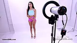 brunette teen amateur fucked by uncle in pov on sofa at casting