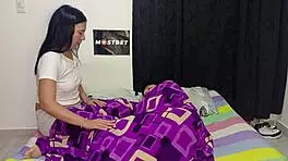 Young latina fucks milf after coffee