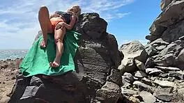 Risky Public Beach Anal with Stunning Teen 18+ Blond