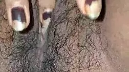 Desi housewife moans loud during close-up hairy pussy worship. Tight Asian solo action!