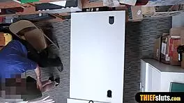 Cute Redhead Teen Shoplifter Caught And Punished In Garage